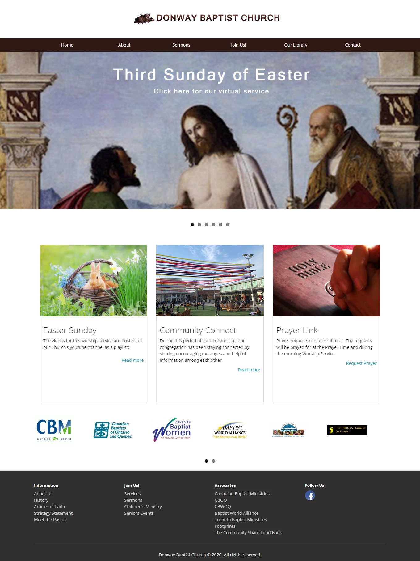 Donway Baptist Church website design