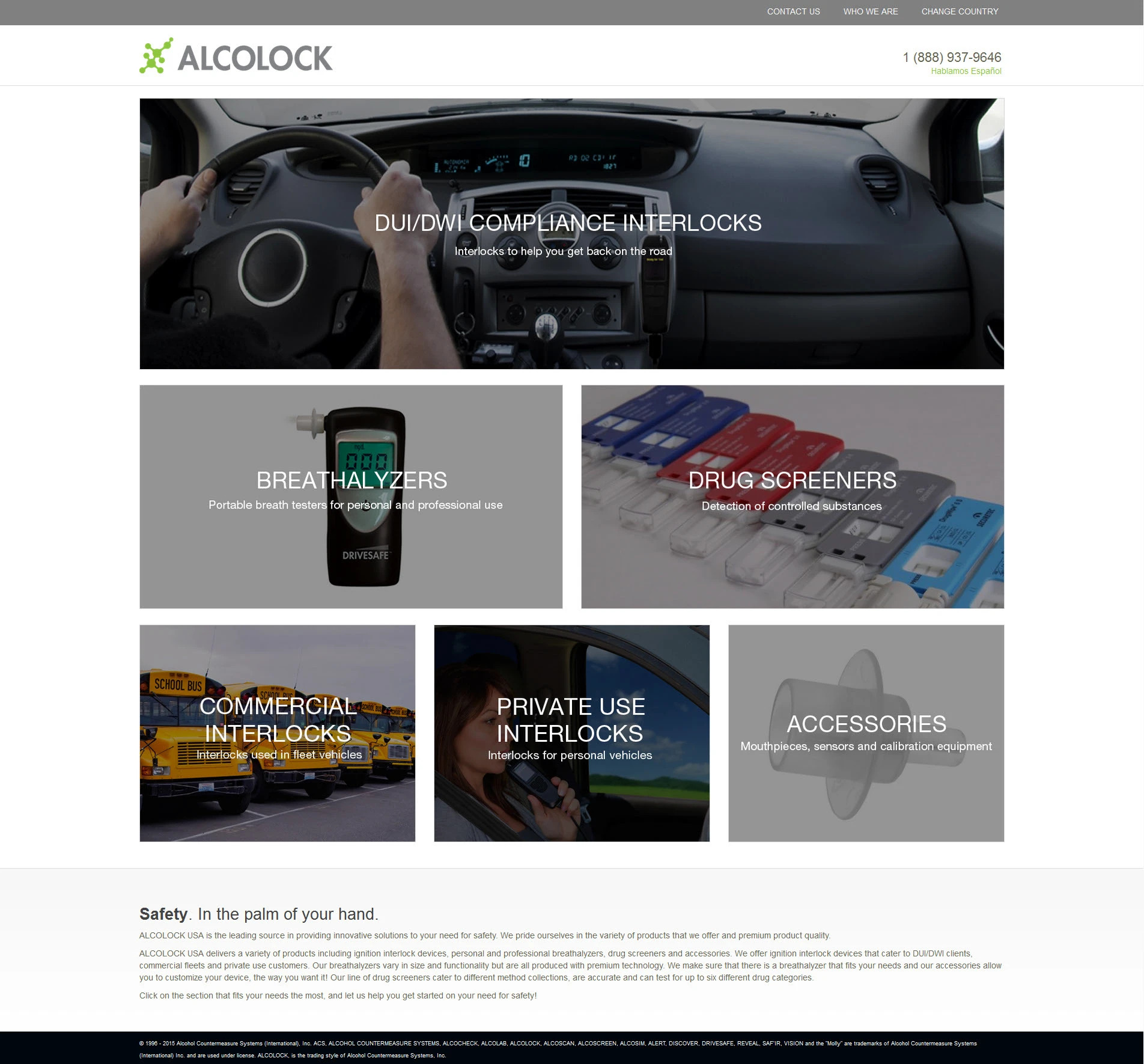 Alcolock website design