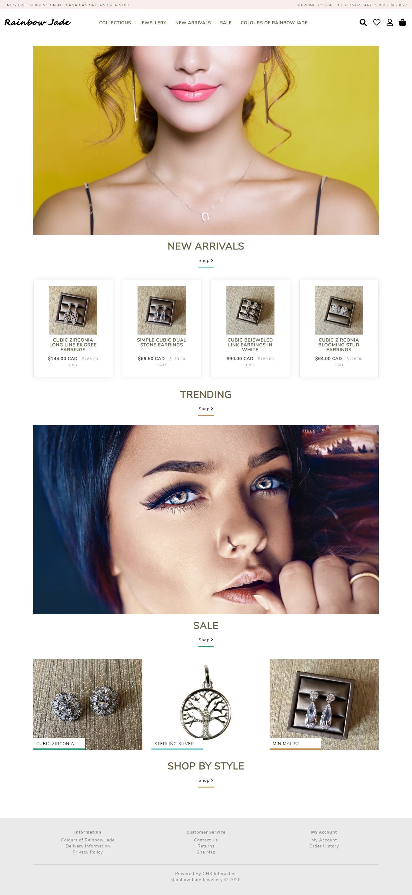 Rainbow Jade website design